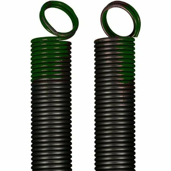 G.A.S. Hardware 120 lb. Heavy-Duty Double-Looped Garage Door Extension Spring 2-Pack - GREEN ES-120-GREEN